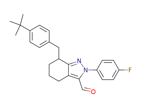 7-(4-tert-butylbenzyl)-2-(4-fluorophenyl)-4,5,6,7-tetrahydro-2H-indazole-3-carboxaldehyde