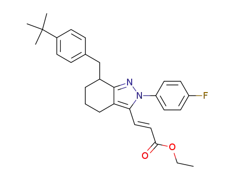 ethyl (E)-3-<7-(4-tert-butylbenzyl)-2-(4-fluorophenyl)-4,5,6,7-tetrahydro-2H-indazol-3-yl>-2-propenoate