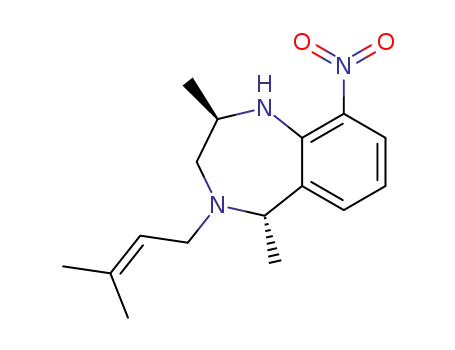 trans-2,3,4,5-tetrahydro-2,5-dimethyl-4-(3-methyl-2-butenyl)-9-nitro-1H-1,4-benzodiazepine