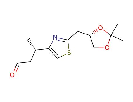 (S)-3-[2-((S)-2,2-Dimethyl-[1,3]dioxolan-4-ylmethyl)-thiazol-4-yl]-butyraldehyde