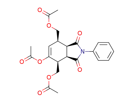 all cis-4-acetoxy-3,6-diacetoxymethylcyclohex-4-ene-1,2-N-phenyldicarboximide