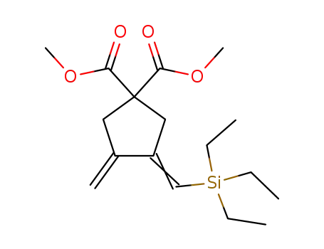 (E)-1,1-dicarbomethoxy-3-methylene-4-(triethylsilylmethylene)cyclopentane