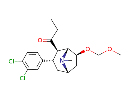 1-[3α-(3,4-dichlorophenyl)-7β-methoxymethoxy-8-methyl-8-azabicyclo[3.2.1]oct-2-yl]propan-1-one