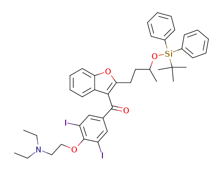 (+/-)-[2-(3-{[(tert-butyl)diphenylsilyl]oxy}butyl)benzofuran-3-yl]{4-[2-(diethylamino)ethoxy]-3,5-diiodophenyl}methanone