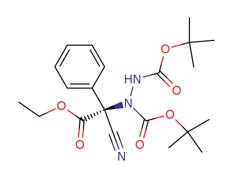 S-ethyl 2-cyano-2-N,N'-di(tert-butoxycarbonyl)hydrazino-phenylacetate