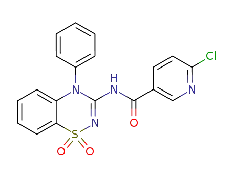 6-chloro-N-(1,1-dioxo-4-phenyl-1,4-dihydro-1λ6-benzo[1,2,4]thiadiazin-3-yl)-nicotinamide