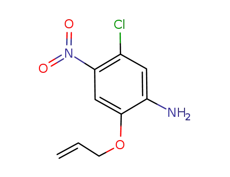 Molecular Structure of 865715-91-9 (Benzenamine, 5-chloro-4-nitro-2-(2-propenyloxy)-)