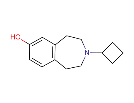 Molecular Structure of 720689-55-4 (3-cyclobutyl-2,3,4,5-tetrahydro-1H-benzo[d]azepin-7-ol)