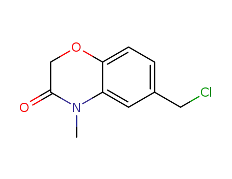 Molecular Structure of 139503-05-2 (2H-1,4-Benzoxazin-3(4H)-one, 6-(chloromethyl)-4-methyl-)