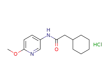 Molecular Structure of 548763-51-5 (Cyclohexaneacetamide, N-(6-methoxy-3-pyridinyl)-, monohydrochloride)
