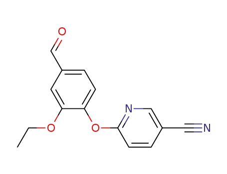 Molecular Structure of 676495-31-1 (6-(2-Ethoxy-4-forMylphenoxy)nicotinonitrile)