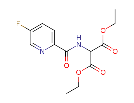 Molecular Structure of 787564-31-2 (Propanedioic acid, [[(5-fluoro-2-pyridinyl)carbonyl]amino]-, diethyl ester)