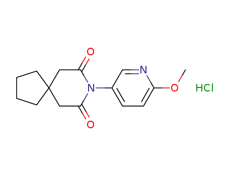 8-(6-methoxypyridin-3-yl)-8-azaspiro[4.5]decane-7,9-dione hydrochloride