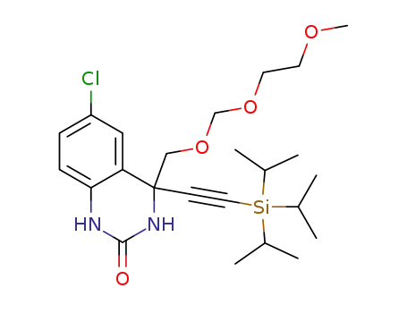 6-chloro-3,4-dihydro-4(2-methoxyethoxymethyloxymethyl)-4-triisopropylsilylethynylquinazolin-2(1H)-one