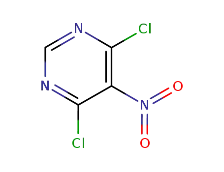 Molecular Structure of 4316-93-2 (4,6-Dichloro-5-nitropyrimidine)