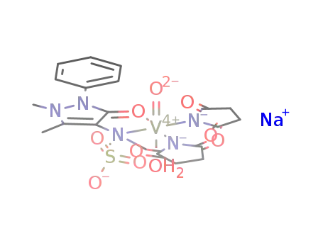 di(succinimido)aqua(2,3-dimethyl-4-methylamino(methanesulfonate sodium)-1-phenyl-3-pyrazoline-5-one)oxovanadium(IV)