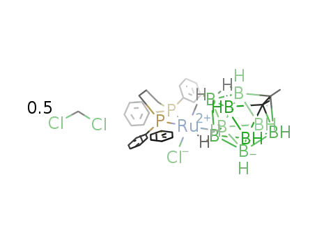 chlorobis(1,3-diphenylphosphinopropane)-exo-nido-[7,8-dimethyl-10-hydroorthocarborane-5,6,10-tris(hydrido)]ruthenium(II) semidichloromethane