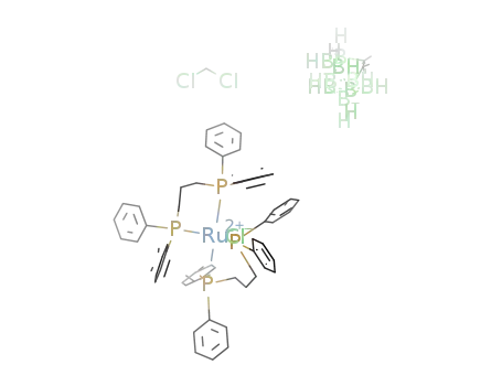 bis(1,3-diphenylphosphinopropane)chlororuthenium(II) nido-7,8-dimethyl-7,8-dicarbaundecaborate dichloromethane