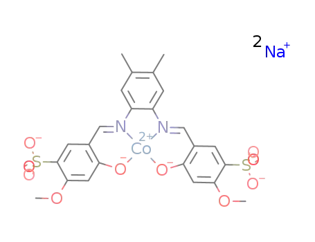 disodium[(bis(4-methoxy-5-sulfosalicylaldehyde)-4,5-dimethyl-o-phenylenediiminato)cobalt(II)]