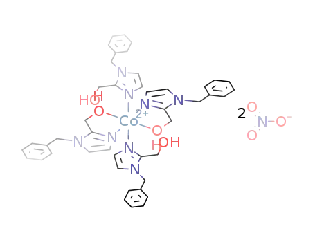 trans(O)-[tetrakis(1-benzyl-2-hydroxymethylimidazole)cobalt(II)] nitrate