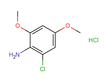 Molecular Structure of 1092069-98-1 (BenzenaMine, 2 - chloro - 4,6 - diMethoxy - , hydrochloride)