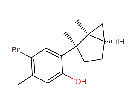 Molecular Structure of 10539-87-4 (4-bromo-2-(1,2-dimethylbicyclo[3.1.0]hex-2-yl)-5-methylphenol)