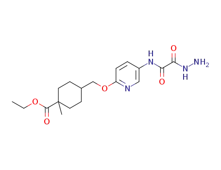 (1s,4s)-ethyl 4-(5-(2-hydrazinyl-2-oxoacetamido)pyridin-2-yloxy)methylcyclohexanecarboxylate