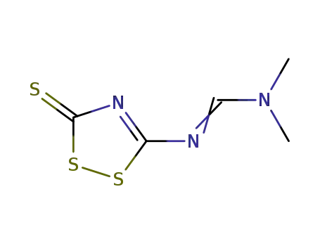 (E)-N,N-dimethyl-N'-(3-thioxo-3H-1,2,4-dithiazol-5-yl)formimidamide