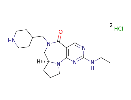 (S)-9-ethylamino-5-(piperidan-4-yl)methyl-1,2,3,3a,4,5-hexahydro-5,8,10,10b-tetraazabenzo[e]azulen-6-one dihydrochloride
