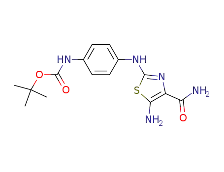 tert-butyl-4-(5-amino-4-carbamoylthiazol-2-ylamino)phenylcarbamate