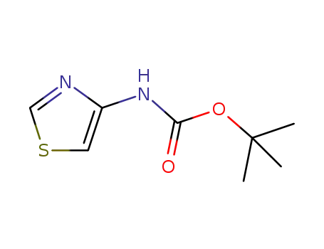 Molecular Structure of 1235406-42-4 (tert-butyl thiazol-4-ylcarbamate)