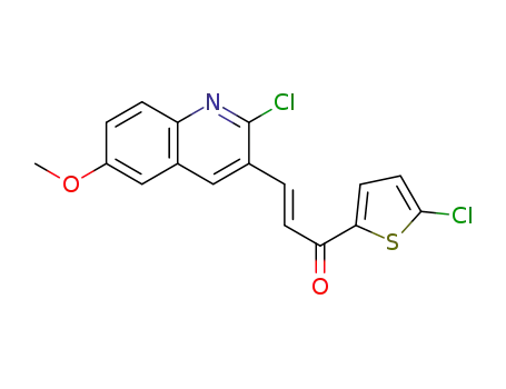 (2E)-3-(2-chloro-6-methoxyquinolin-3-yl)-1-(5-chlorothien-2-yl)prop-2-en-1-one