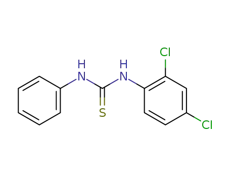 Molecular Structure of 13528-25-1 (Thiourea, N-(2,4-dichlorophenyl)-N'-phenyl-)