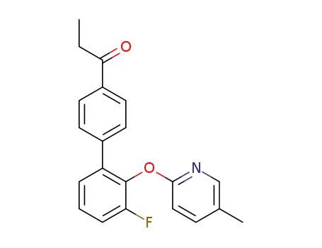 1-{3'-fluoro-2'-[(5-methylpyridin-2-yl)oxy]-[1,1'-biphenyl]-4-yl}propan-1-one