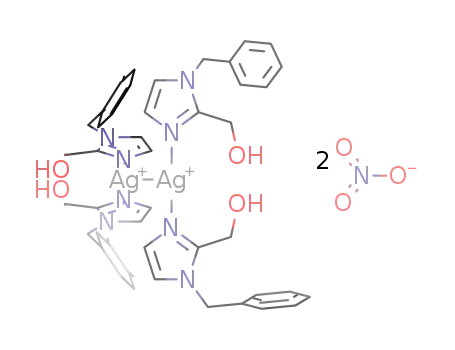 tetrakis(2-hydroxymethyl-N-benzylimidazole)disilver(I) nitrate