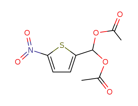 Molecular Structure of 14289-24-8 (5-nitrothiophen-2-ylmethylene diacetate)