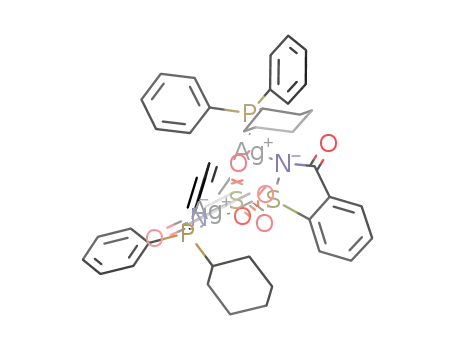 [Ag(μ-saccharinate)(cyclohexyldiphenylphosphine)]2