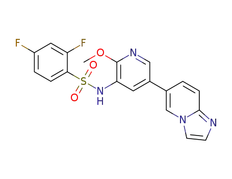 2,4-difluoro-N-(5-(imidazo[1,2-a]pyridin-6-yl)-2-methoxypyridin-3-yl)benzenesulfonamide