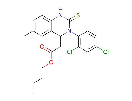 butyl 2-(3-(2,4-dichlorophenyl)-6-methyl-2-thioxo-1,2,3,4-tetrahydroquinazolin-4-yl)acetate