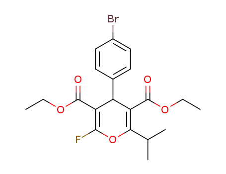 3,5-diethyl 4-(4-bromophenyl)-2-fluoro-6-(propan-2-yl)-4H-pyran-3,5-dicarboxylate