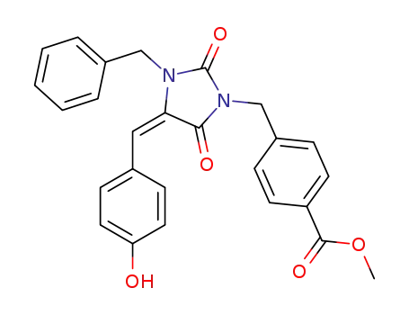 (E)-methyl 4-((3-benzyl-4-(4-hydroxybenzylidene)-2,5-dioxoimidazolidin-1-yl)methyl)benzoate