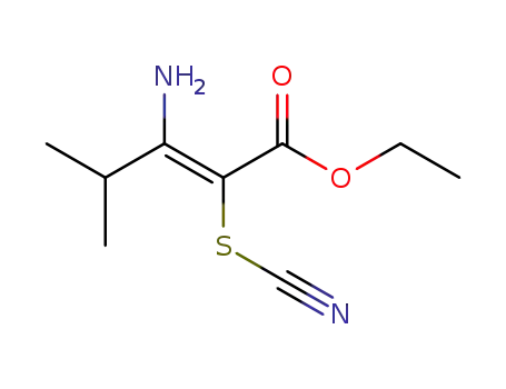 (E)-3-amino-4-methyl-2-thiocyanatopent-2-enoic acid ethyl ester