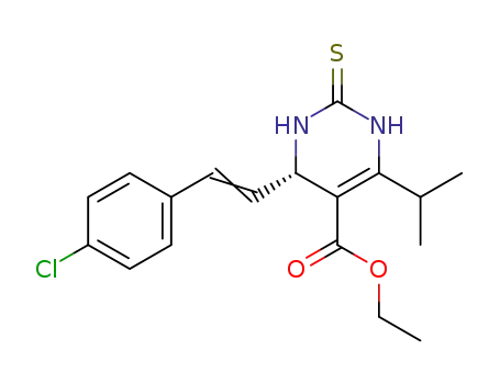 (S)-ethyl 4-(4-chlorostyryl)-6-isopropyl-2-thioxo-1,2,3,4-tetrahydropyrimidine-5-carboxylate