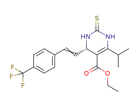 (S)-ethyl 6-isopropyl-2-thioxo-4-(4-(trifluoromethyl)styryl)-1,2,3,4-tetrahydropyrimidine-5-carboxylate