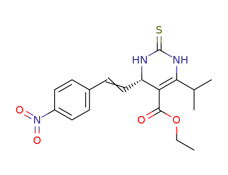 (S)-ethyl 6-isopropyl-4-(4-nitrostyryl)-2-thioxo-1,2,3,4-tetrahydropyrimidine-5-carboxylate