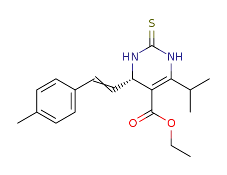 (S)-ethyl 6-isopropyl-4-(4-methylstyryl)-2-thioxo-1,2,3,4-tetrahydropyrimidine-5-carboxylate