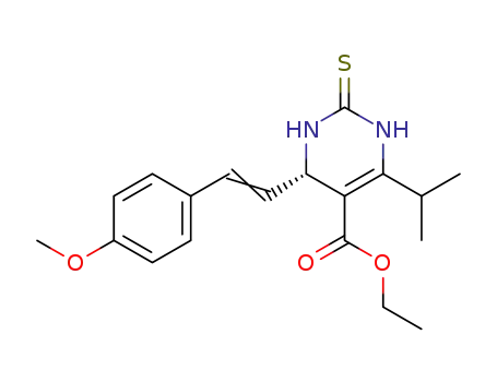 (S)-ethyl 6-isopropyl-4-(4-methoxystyryl)-2-thioxo-1,2,3,4-tetrahydropyrimidine-5-carboxylate