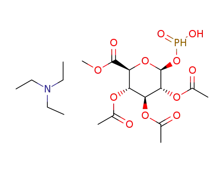 triethylammonium (2S,3R,4S,5S,6S)-3,4,5-tris-(acetyloxy)-6-(methoxycarbonyl)oxan-2-yl phosphonate