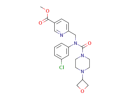 methyl 6-((N-(3-chlorophenyl)-4-(oxetan-3-yl)piperazine-1-carboxamido)methyl)nicotinate