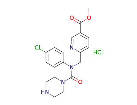 methyl 6-((N-(4-chlorophenyl)piperazine-1-carboxamido)methyl)nicotinate hydrochloride
